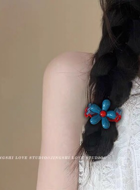 摩芷韩系甜美花朵小肠发圈
