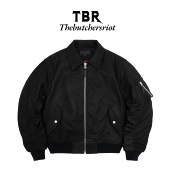 TBR 磨砂牛皮红内ma1夹克bomber短宽版 型棉服夹克
