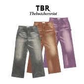 TBR 型牛仔裤 苔藓绿胭脂红暴力橙3色水洗b11伐木裤 宽松直筒版