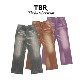 TBR 型牛仔裤 苔藓绿胭脂红暴力橙3色水洗b11伐木裤 宽松直筒版
