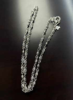 TBR X igang 手工做旧925银饰铁十字项链