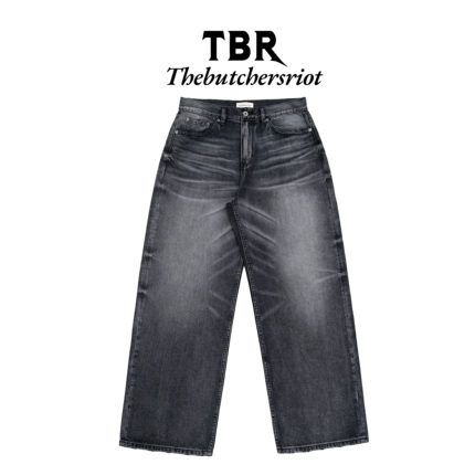 TBR 人体工程系列001牛王  水洗灰牛baggy版型牛仔裤子