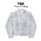 TBR白色鼹鼠皮污脏刀割破坏type4牛仔夹克