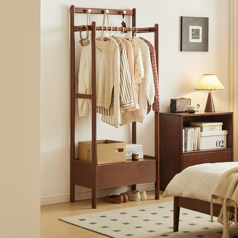 实木衣帽架落地卧室家用挂衣架