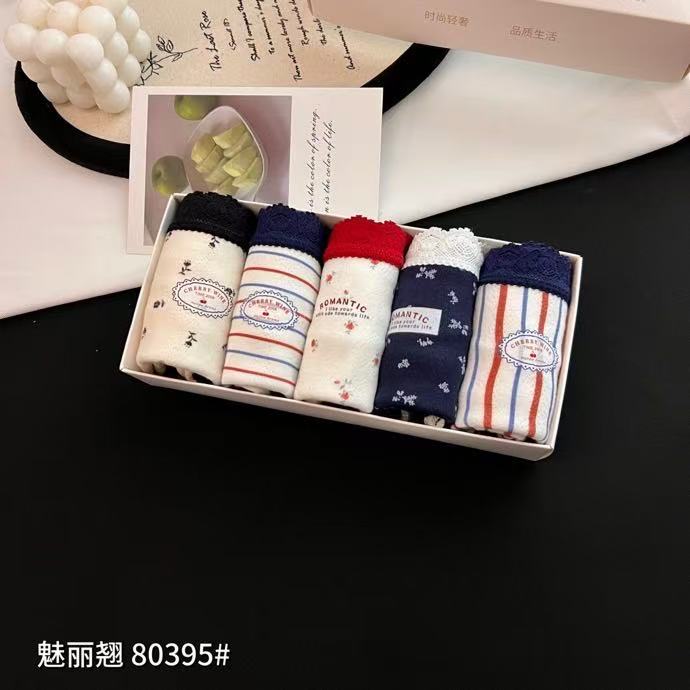 内裤条纹纯色蕾丝边柔软舒适