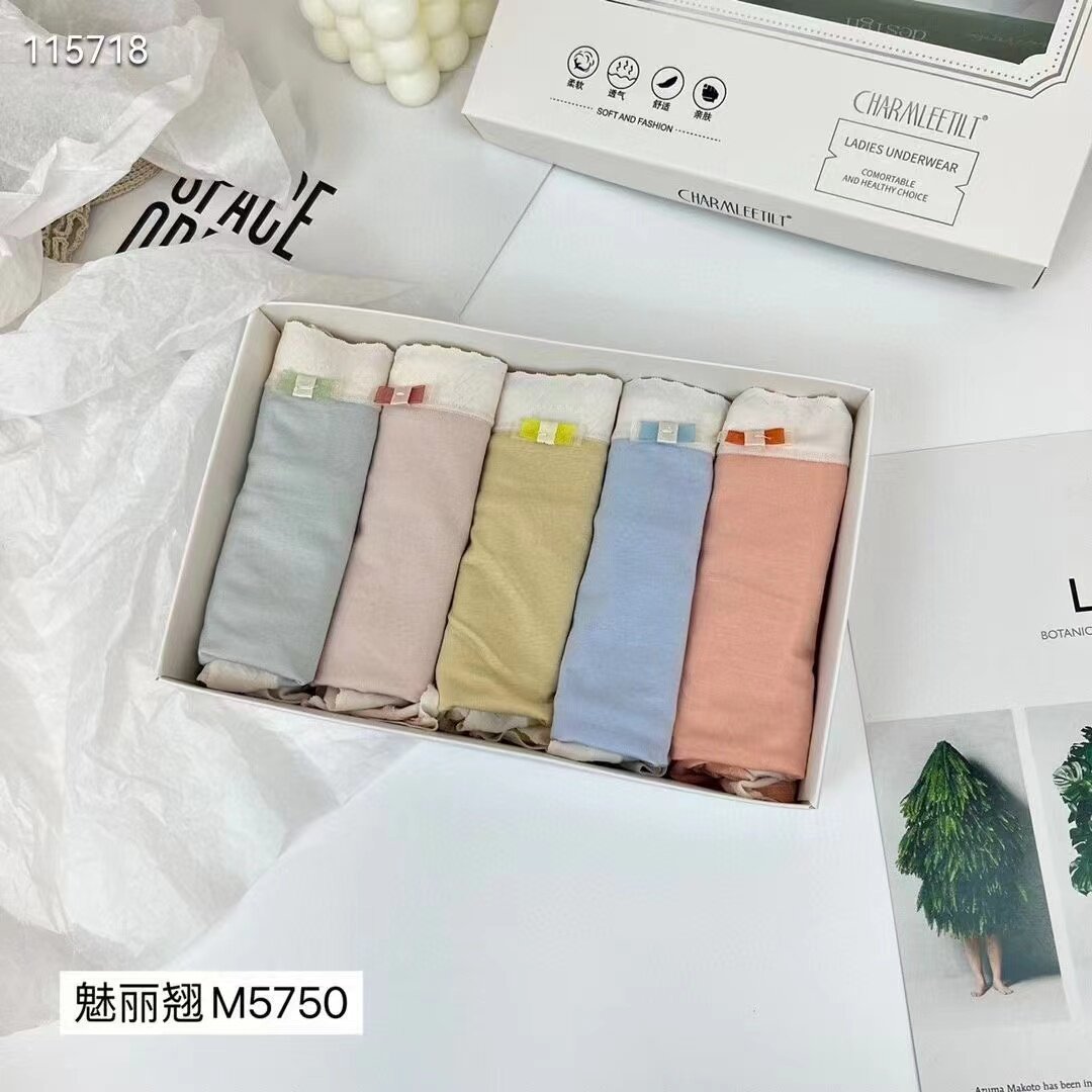 蕾丝边凉感透气纯棉底裆女三角裤