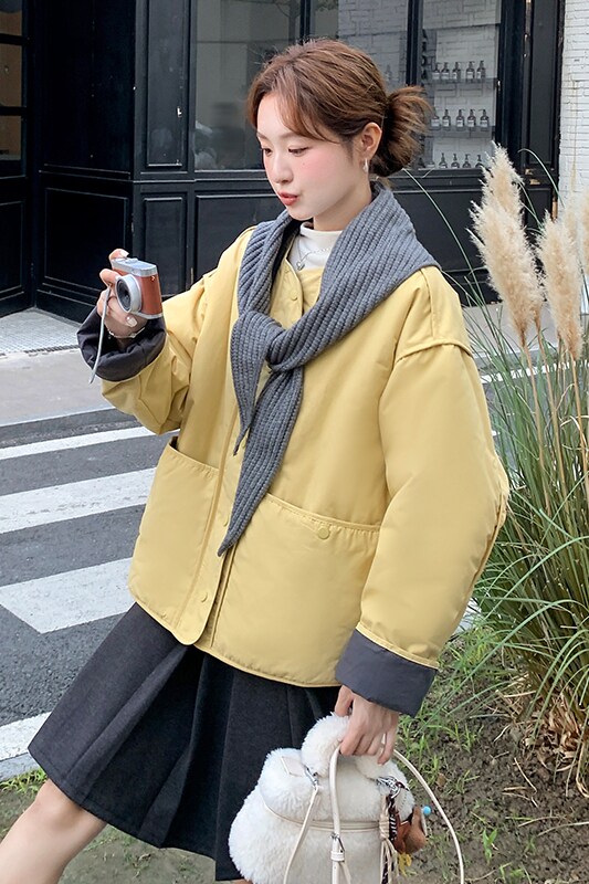 【现货】新款黄色带披肩夹棉外套102-935-P175-K268,女装棉衣/棉服,浙宝102（原188）