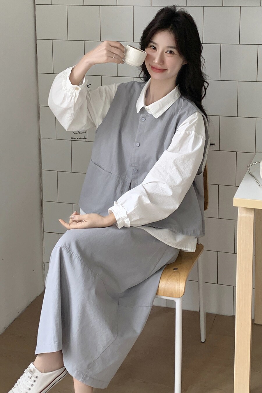 【现货】蓝色三件套套装102-202-P175-K238,女装风衣,浙宝102（原188）
