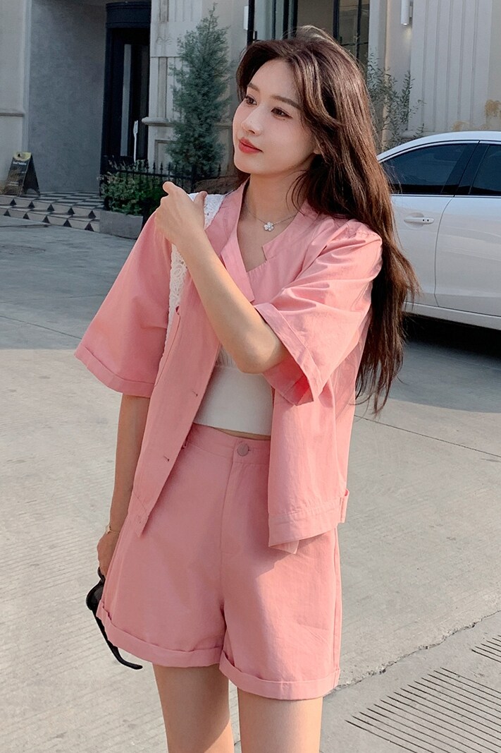 【现货】夏季粉色两件套102-8575-P130-K188,女装套装/套裙,浙宝102（原188）