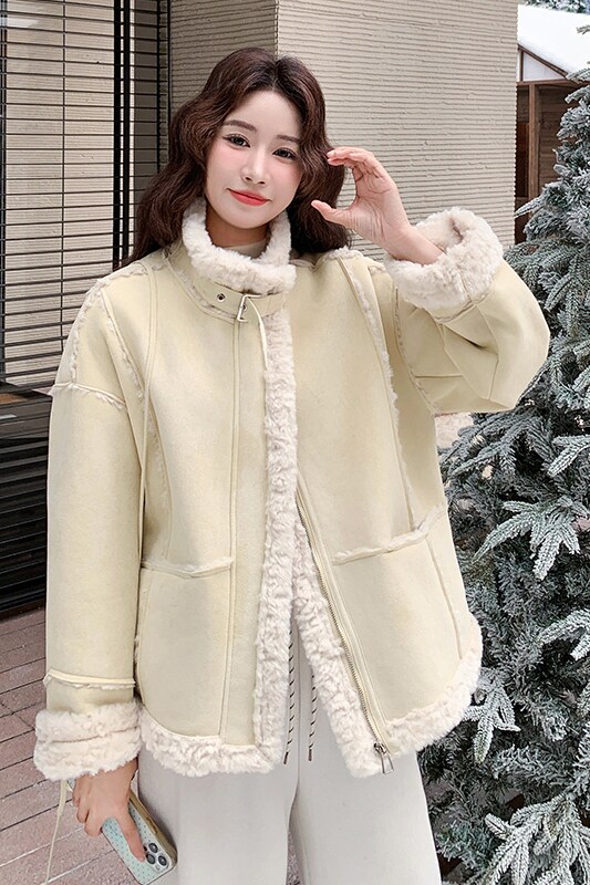 【现货】新款浅黄色皮毛一体102-952-P200-K308,女装皮草,浙宝102（原188）