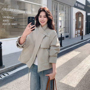 【现货】春季新款卡其色风衣外套ZB102-966款-P160-K258，女装风衣，浙宝102（原188）