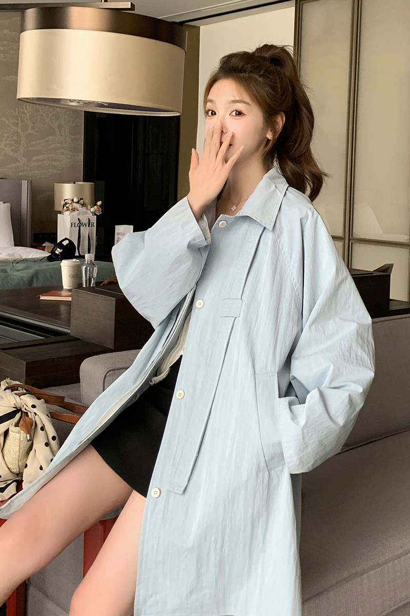 【新款现货】蓝色风衣外套102-208-P165-K228,女装风衣,浙宝102（原188）