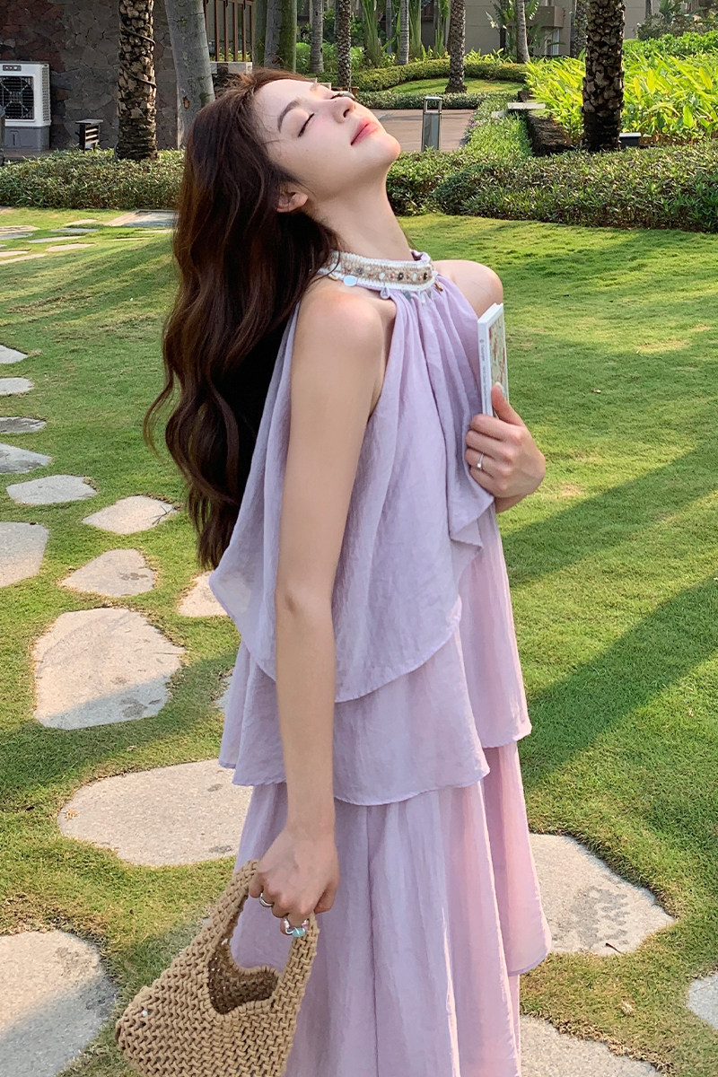 【现货】夏季紫色连衣裙102-615-P135-K188,女装连衣裙,浙宝102（原188）
