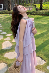 【  现货】夏季紫色连衣裙102-615-P135-K188图片