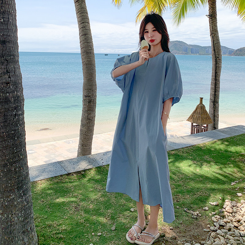 【  现货】夏季蓝色连衣裙102-626-P135-K188图片
