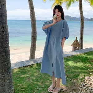 【  现货】夏季蓝色连衣裙102-626-P135-K188图片