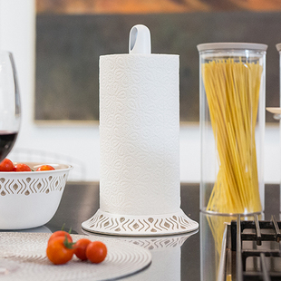立式厨房纸巾架StefanPlast意大利进口桌面用卷纸架免打孔 单手撕