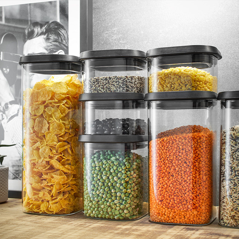 利快玻璃储物罐GEFU德国进口食品密封瓶杂粮茶叶零食储存罐面条罐