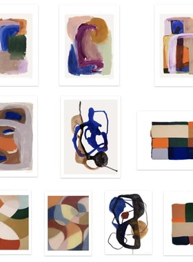 丹麦设计 mogensen lopez装饰画Improvise艺术装饰画抽象挂画