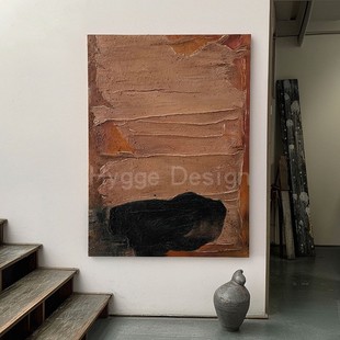 中古侘寂风抽象艺术高级极简客厅装 饰画床头卧室挂画走廊玄关壁画