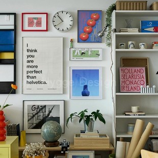 北欧风格 饰画包豪斯餐厅卧室玄关挂画 孟菲斯家具系列客厅背景墙装