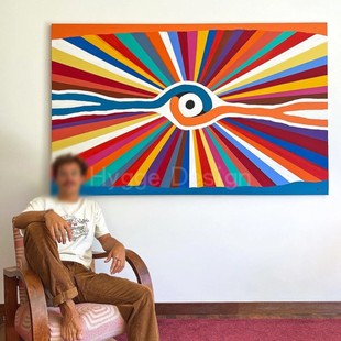 多巴胺色彩系抽象彩虹艺术客厅装 饰画卧室壁画走廊背景墙玄关挂画