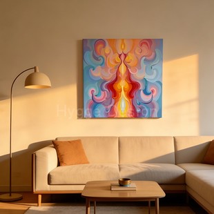 多巴胺风视觉系色彩艺术客厅装 饰画卧室壁画高级感沙发背景墙挂画