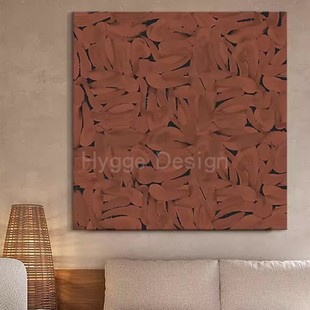 侘寂风客厅装 饰画轻奢小众艺术民宿样板房壁画别墅大平层玄关挂画