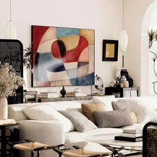 中古风客厅挂画小众艺术酒店民宿沙发背景壁画卧室餐厅玄关装 饰画