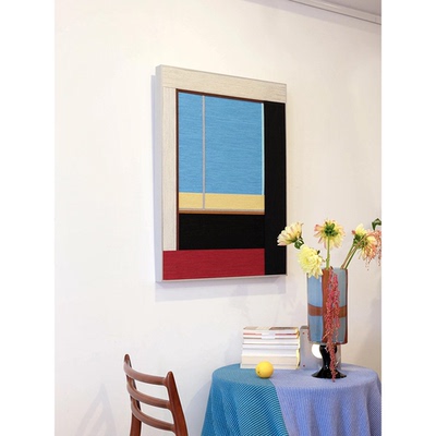 简约奶油风抽象艺术装饰画北欧玄关壁画卧室床头现代简约高级挂画