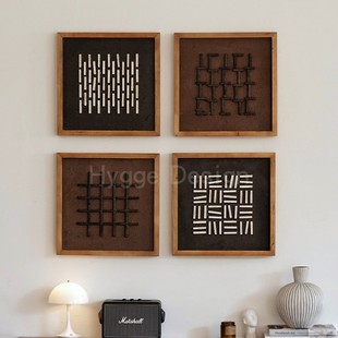 侘寂风复古高级感客厅装 饰画小众艺术挂画书房卧室民宿组合壁画