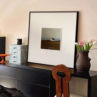 现代简约抽象客厅装 复古极简轻奢艺术挂画 饰画中古风玄关桌面法式
