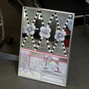 几何室隅包豪斯客厅装 饰画现代简约餐厅卧室挂画复古书房玄关壁画