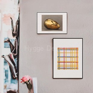 现代简约抽象轻奢高级感客厅背景墙壁装 饰画小众艺术卧室床头挂画