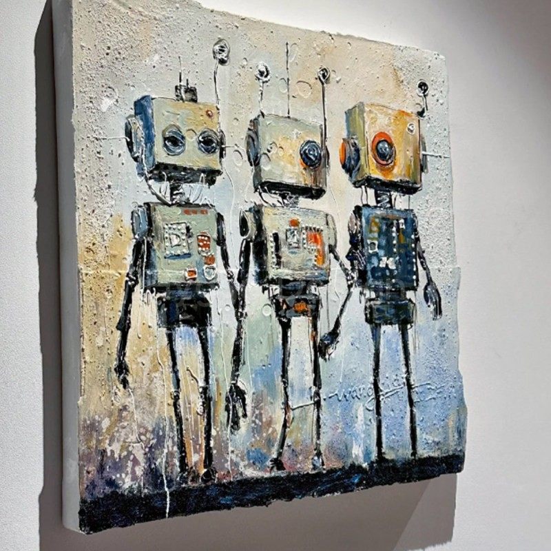 复古工业赛博朋克创意古典画装饰画镜子挂饰客厅卧室挂饰艺术家