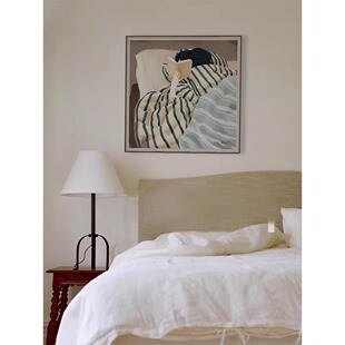 设计师马蒂斯挂画抽象派客厅样板间装饰画奶油风小众艺术餐厅壁画