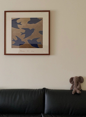 中古风燕子艺术复古客厅沙发背景墙装饰挂画小众现代卧室美式壁画