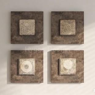 侘寂风抽象静物高级感客厅装 饰画别墅办公室背景壁画玄关走廊挂画