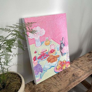 意大利南部现代简约客厅装 床头挂画风景玄关画 饰画高级感轻奢法式