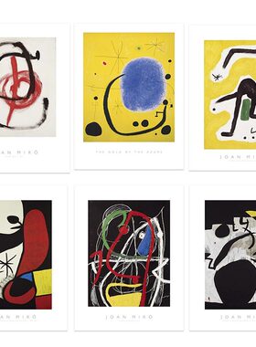 英国RosenstielsJoan Miro胡安米罗后现代抽象挂画壁画装饰画