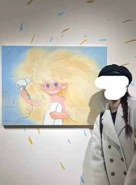 柔软的角落治愈系装饰画小清新客厅卧室民宿餐厅挂画小红书同款画