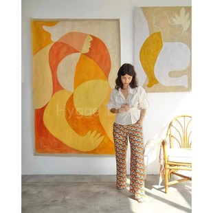 2025新款 饰画餐厅壁画高级感大幅挂画 瑞典艺术家抽象玄关客厅装