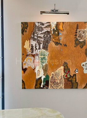 东方美学玄关装饰画中式复古抽象艺术客厅挂画高级感走廊过道壁画