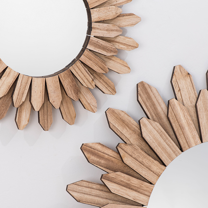 欧式实木手工装饰挂镜民宿酒店玄关装饰挂镜影视拍摄道具创意挂饰