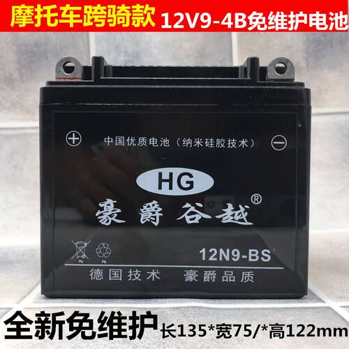 摩托车电瓶12v9a通用铃木王钻豹