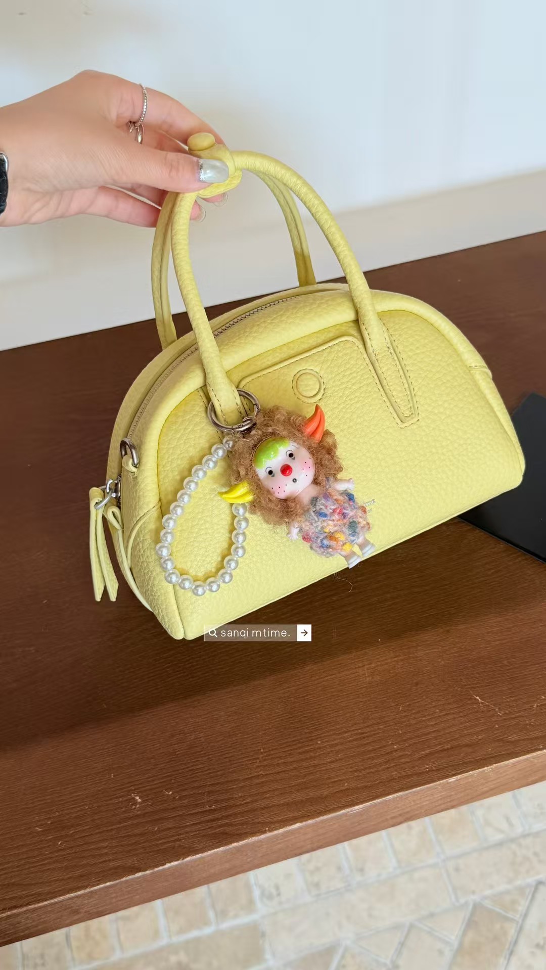 娜飞儿小叁七小众高级感保龄球包包女夏季新款通勤大容量波士顿包