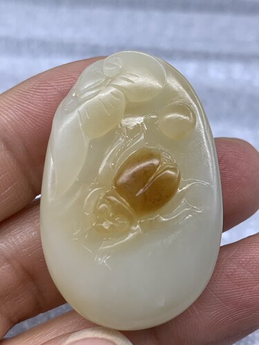 如意玉都-新疆和田玉糖白玉吊坠 富甲天下30g