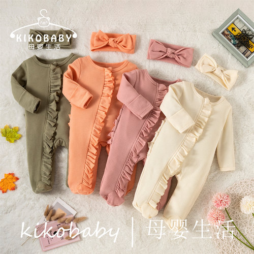kikobaby宝宝欧美拉链爬服