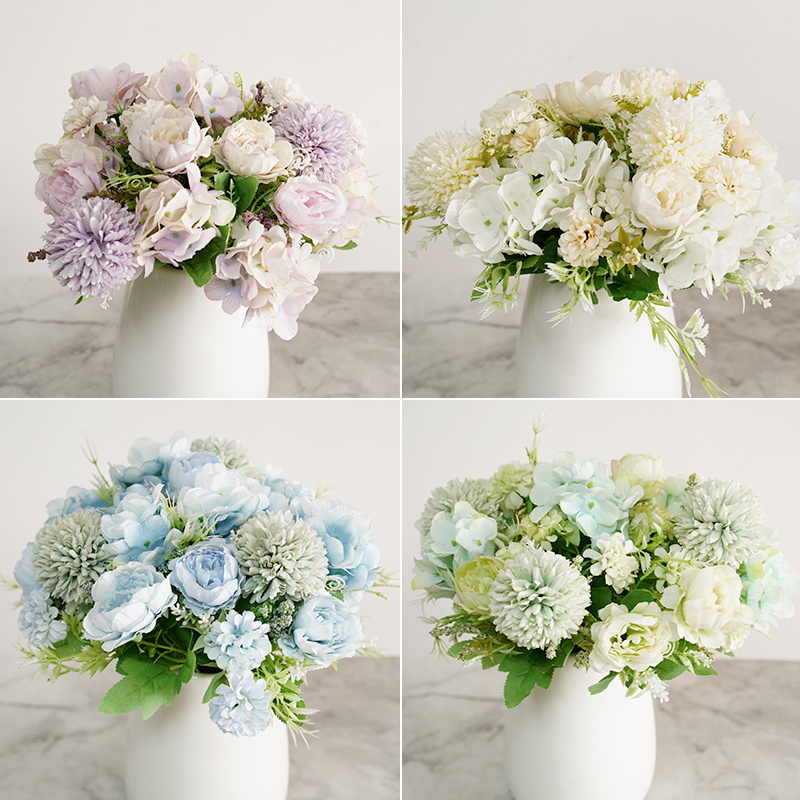 婚庆绢花仿真花乒乓菊花艺婚礼