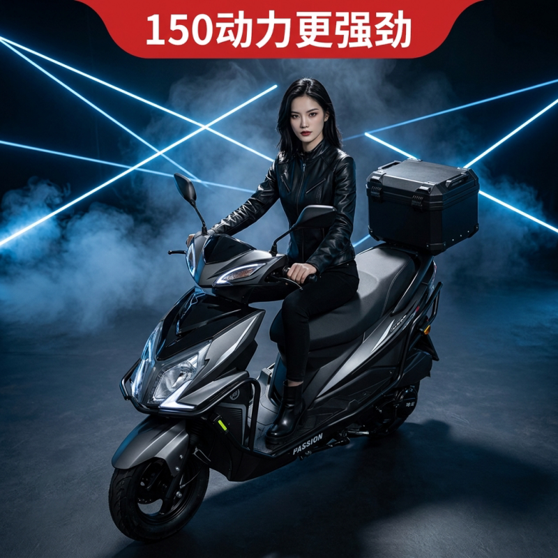 新款150动力爬坡版125CC踏板摩托车燃油国四电喷可上牌包邮